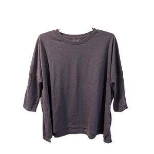 Mersea Catalina Slub Tee Shirt Blue Gray Oversized Boxy Top One Size OS